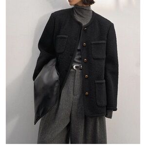 PIXIE MARKET TWEED BUTTON JACKET